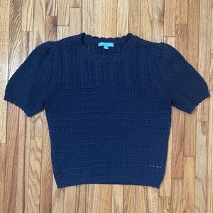 DRAPER JAMES Navy Knit Top